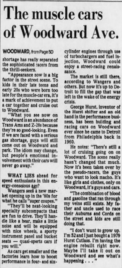 Royal Pontiac - May 27 1979 Article On Woodward Part 2 (newer photo)